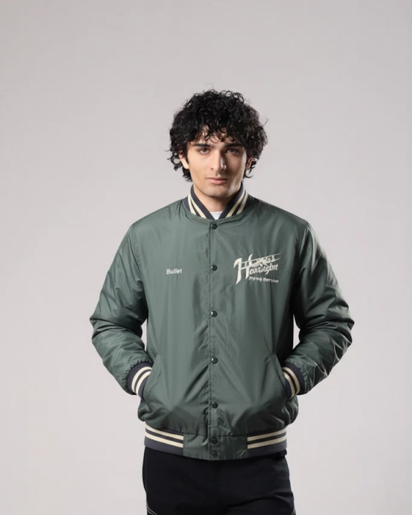 Dark Grey Harrington Bomber Jacket