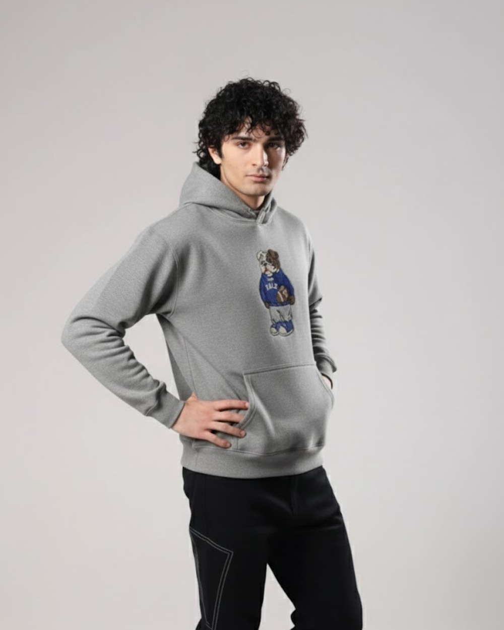 Grey Graphic Hoodie